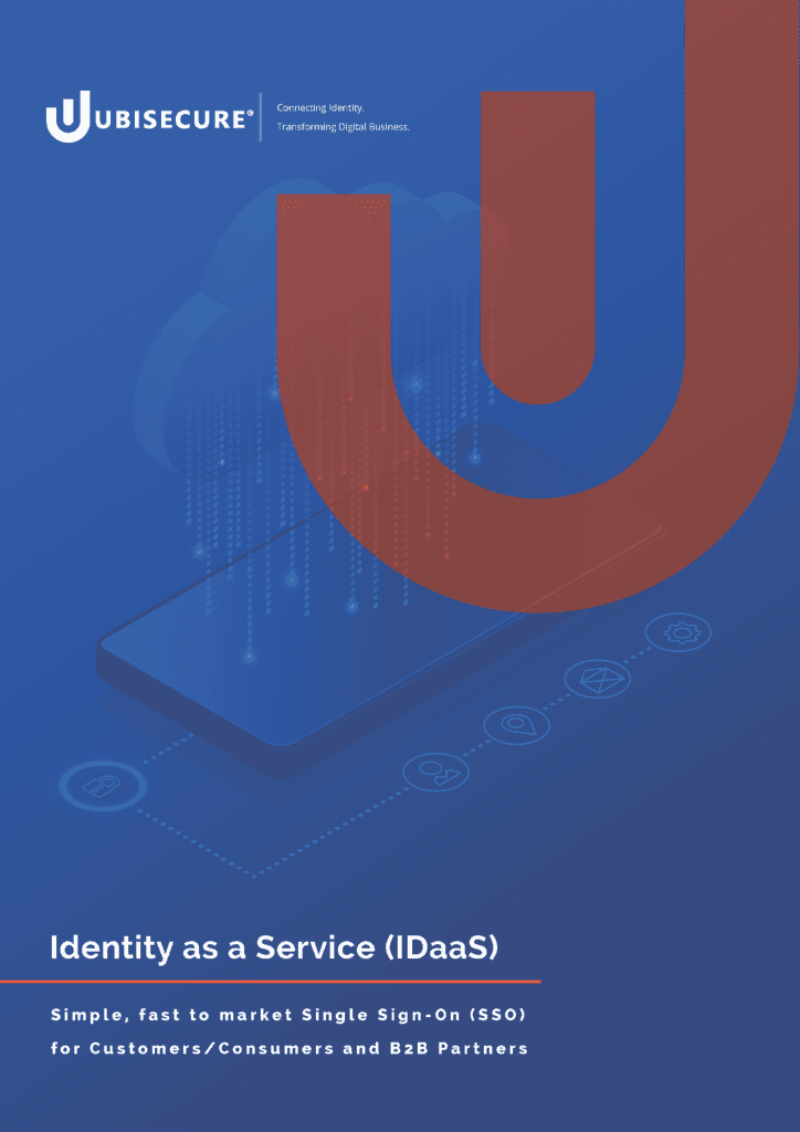 Ubisecure Identity as a Service - IDaaS Page 1