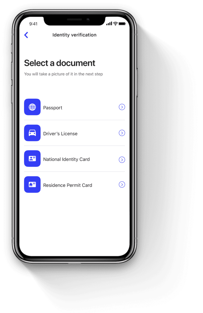 Mobile mockup - ID verification