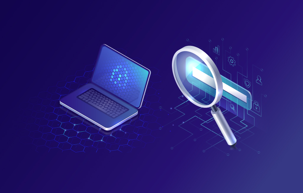 Account security and identity search concept