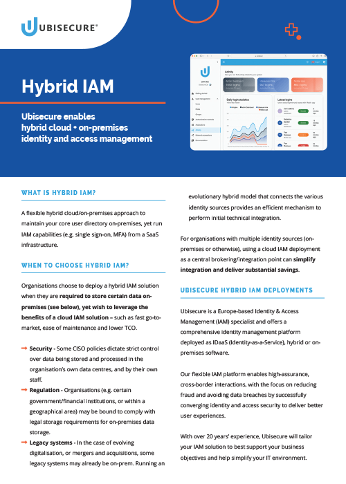 Ubisecure Brochure - Hybrid Image